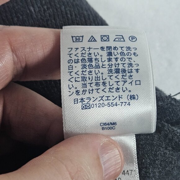 Lands' End Men's Pullover Sweater Sz L 42-44 100% Cotton Half-Zip Charco… - Picture 6 of 10